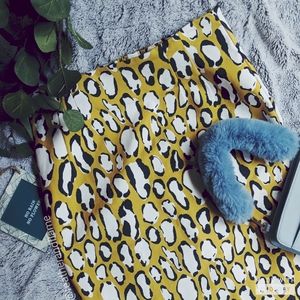 NWOT Anthro pintuck leopard pencil skirt